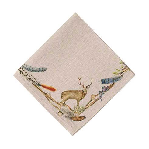 Forest Walk Cafe Au Lait Napkin w/ Animals