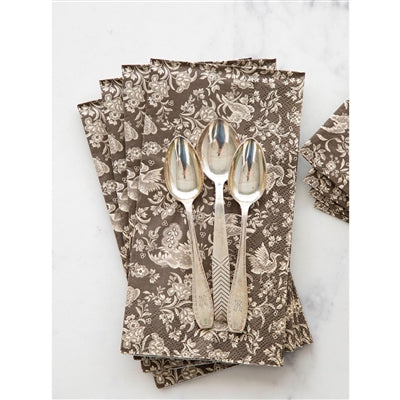 Brown Regal Peacock Guest Napkin