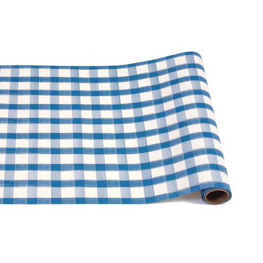 Moss Painted Check Runner