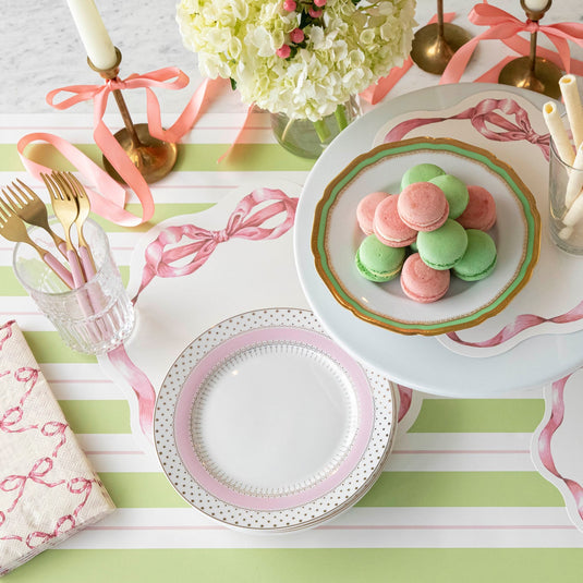 Green & Pink Awning Stripe Runner