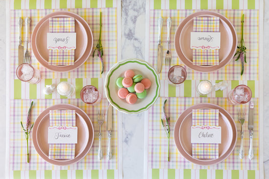 Green & Pink Awning Stripe Runner