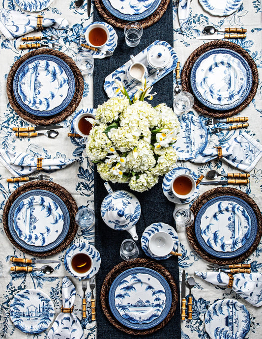 Country Estate Teacup - Delft Blue