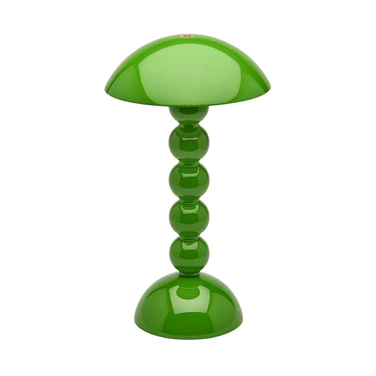 Lacquer Rechargeable Bobbin LED Lamp - Leaf Green