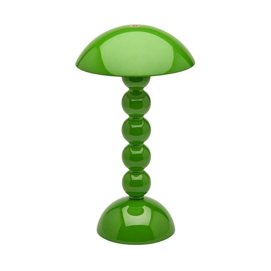 Lacquer Rechargeable Bobbin LED Lamp - Leaf Green