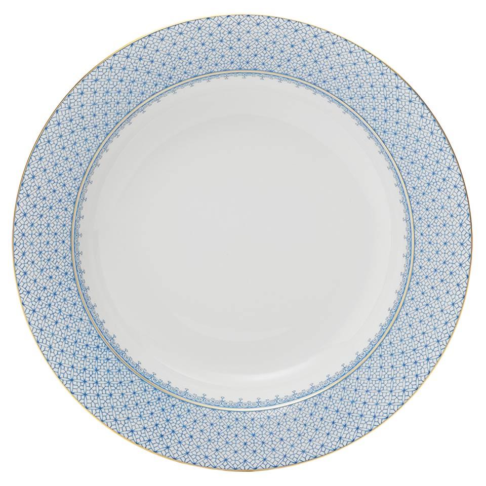 Lace Cornflower Rim Soup Plate