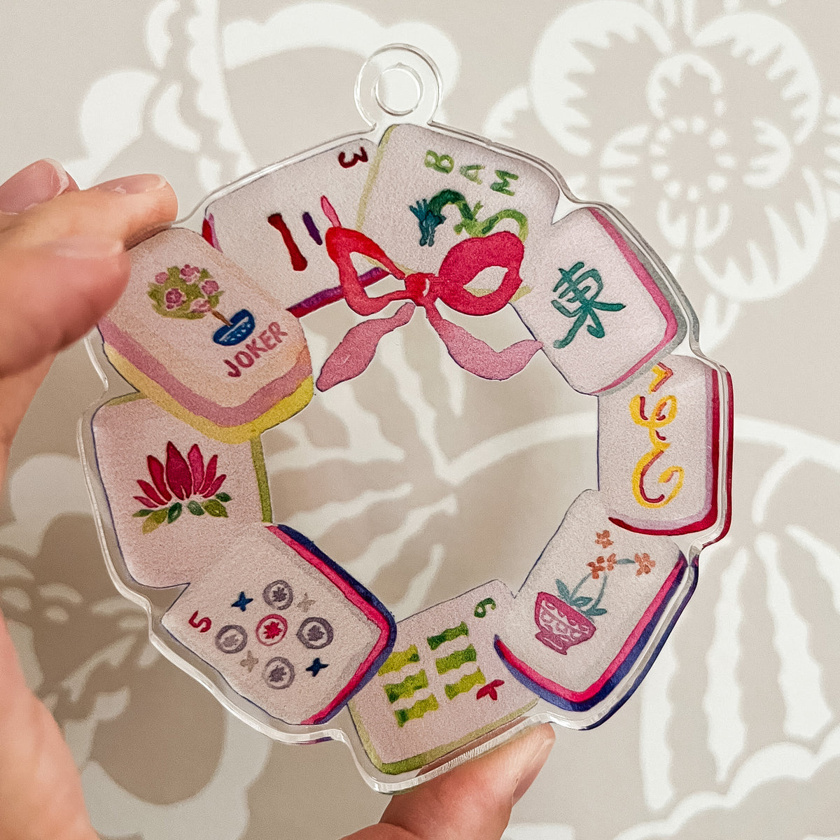 Mahjong Wreath Ornament