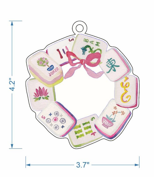Mahjong Wreath Ornament