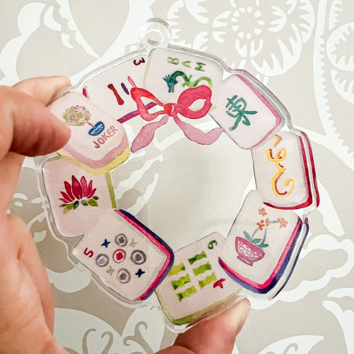 Mahjong Wreath Ornament