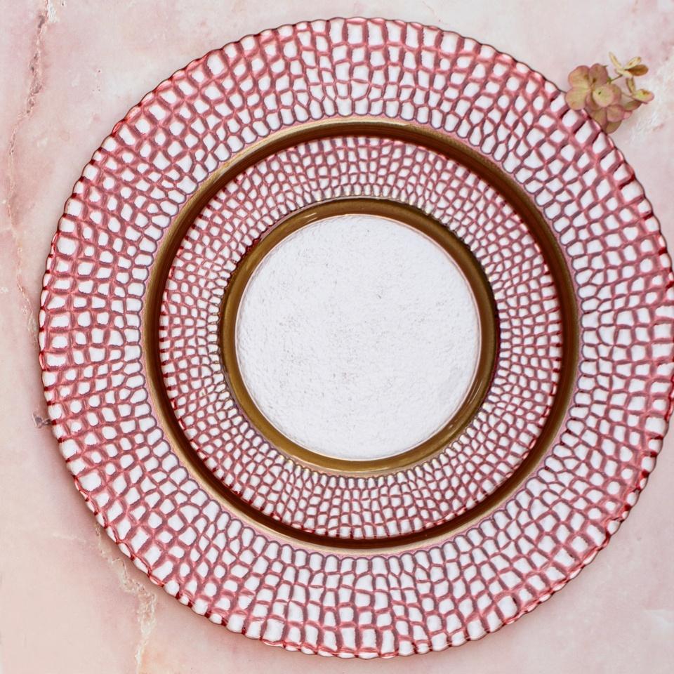 Pelli Glass Charger - Pink