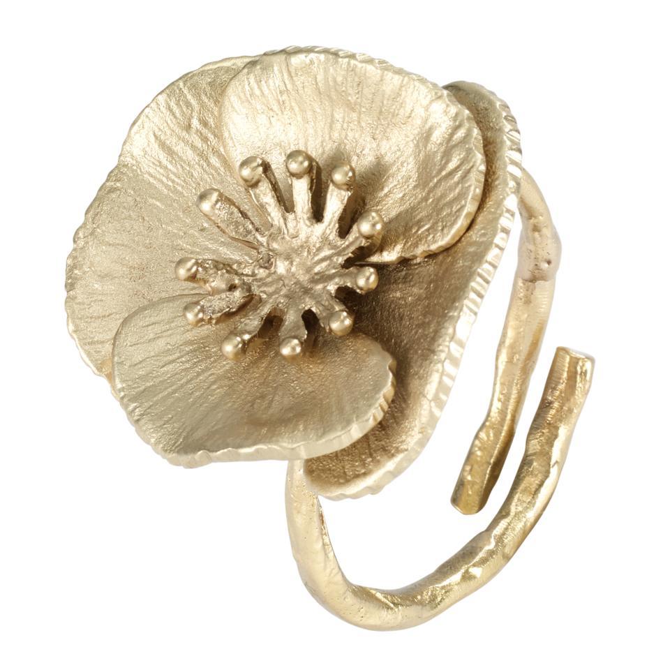 Poppy Flower Napkin Ring - Set/4