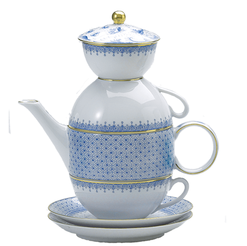 Lace Cornflower Tea For Two Boxed Set