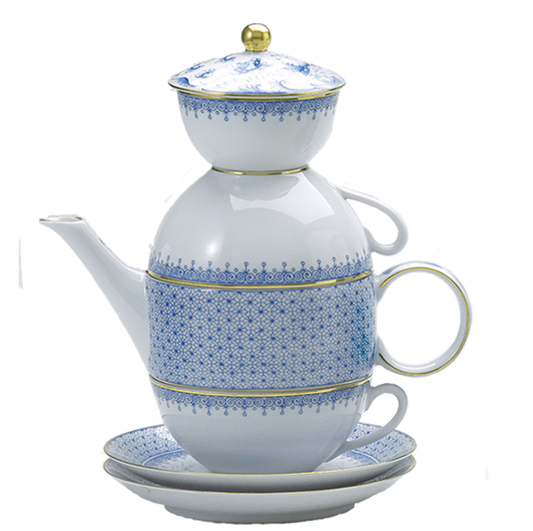 Lace Cornflower Tea For Two Boxed Set