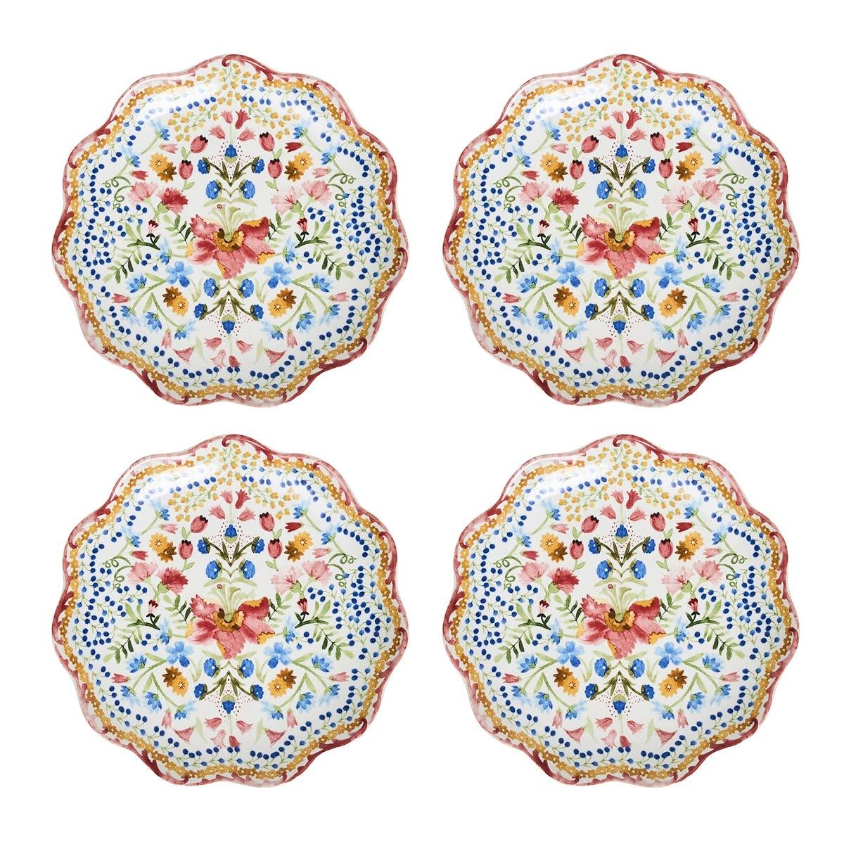 Sofia Side/Cocktail Plate - Set/4, Multi