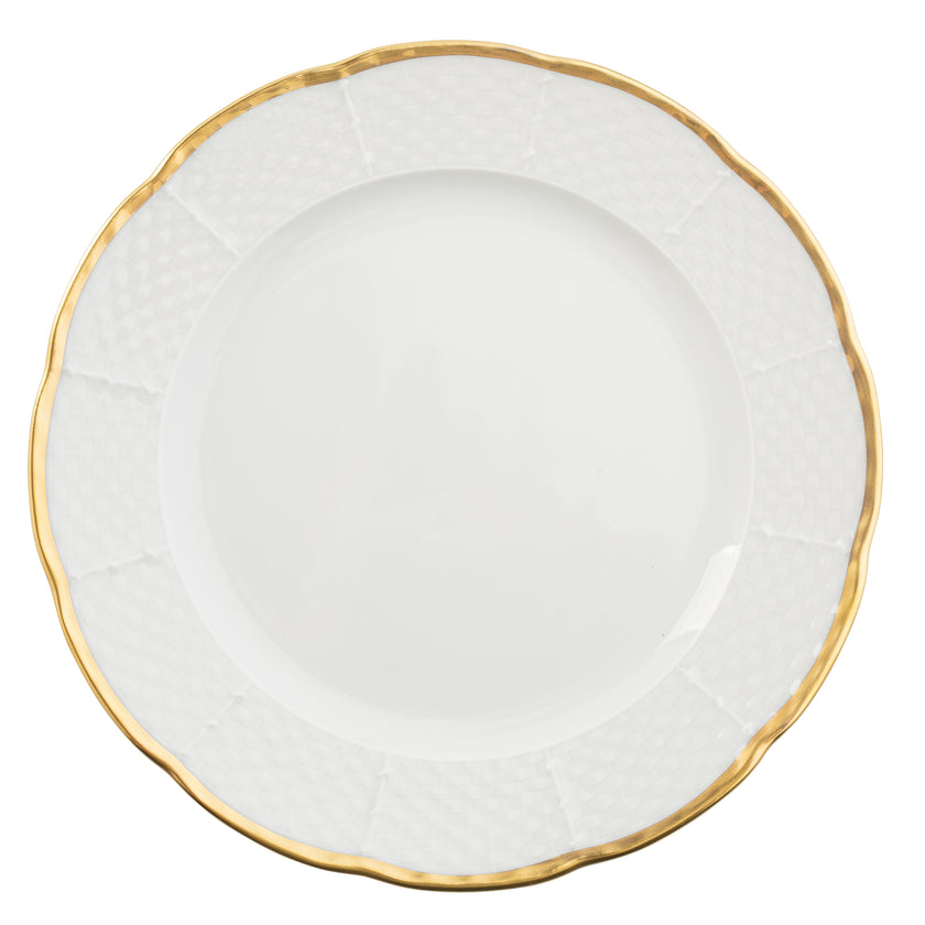 Sea Island Gold Salad Plate - Ultra White (No Monogram)