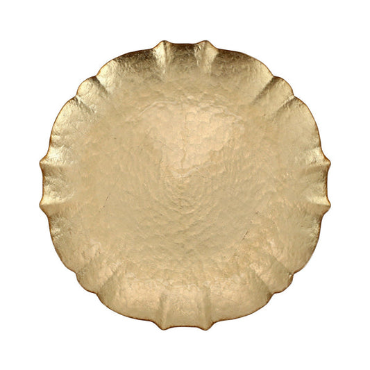Baroque Glass Charger - Gold
