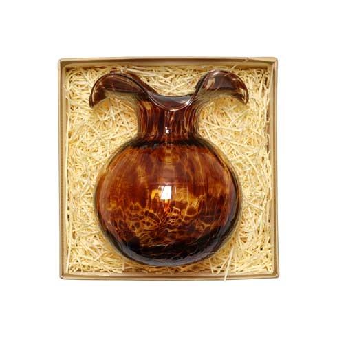 Hibiscus Brown Tortoiseshell Bud Vase