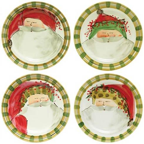Old St. Nick Assorted Dinner Plates - Set/4