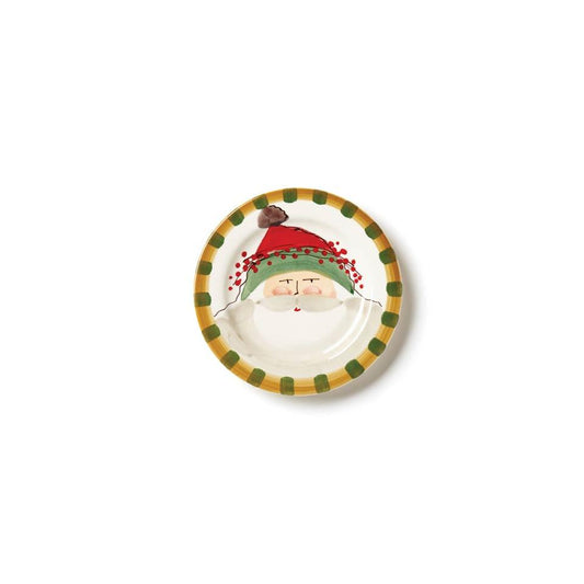 Old St. Nick Round Salad Plate - Green Hat