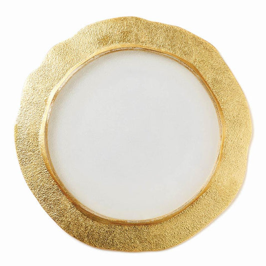 Rufolo Glass Gold Organic Service Plate/Charger