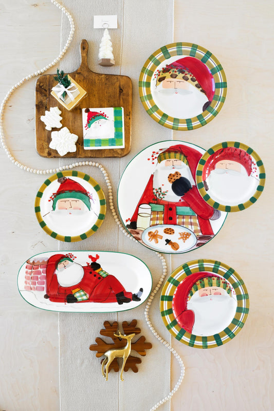 Old St. Nick Assorted Round Salad Plates - Set/4