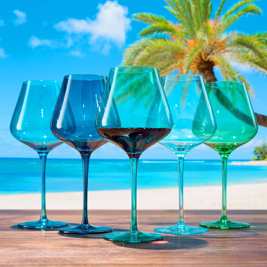 Beaches of Hawaii - Wine Glasses Set/5