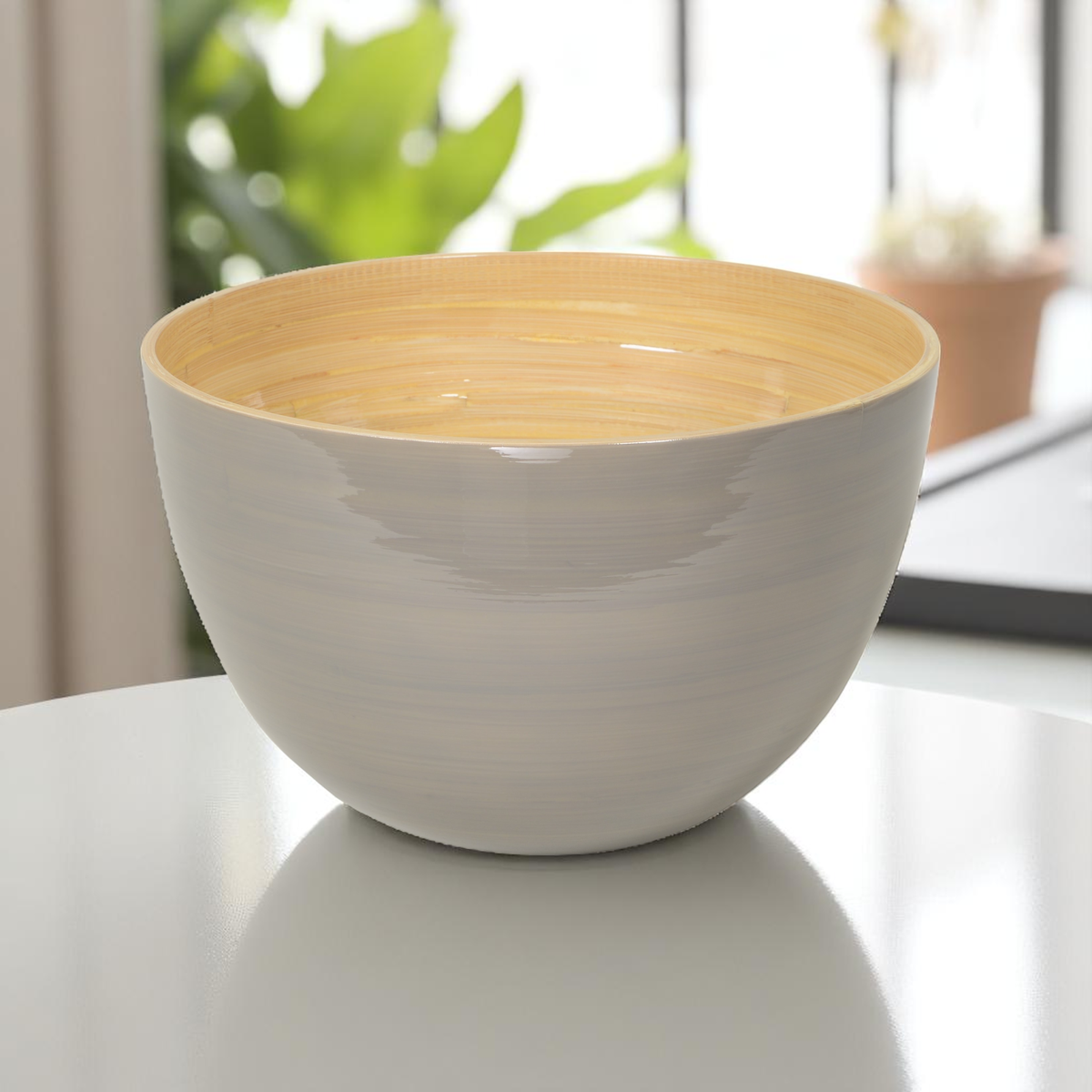 Bamboo Mixing Bowl: Red