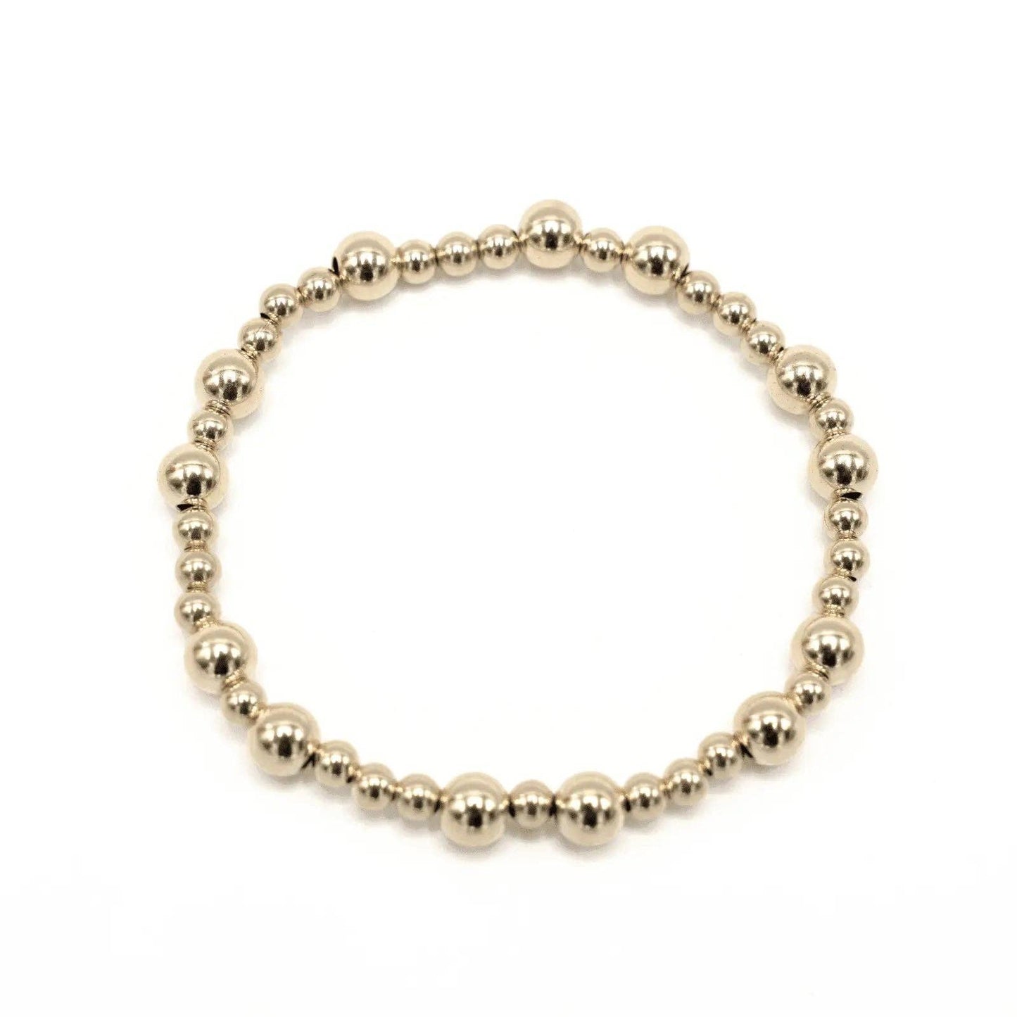 The Charleston 2x4 14k Gold Filled Beaded Bracelet - 6.5"