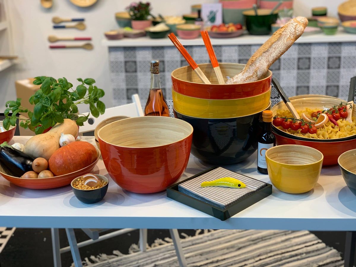 Bamboo Mixing Bowl: Mauve