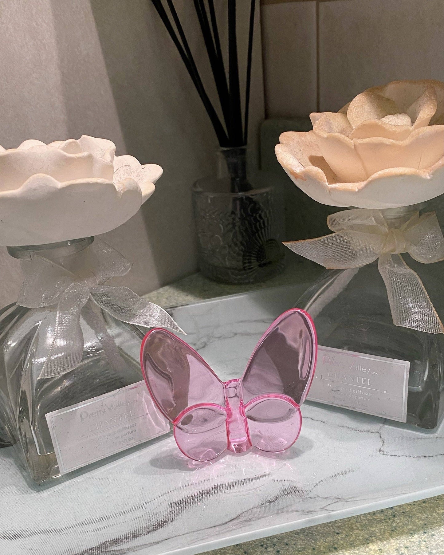 Le Mariposa Crystal Butterfly - Pink