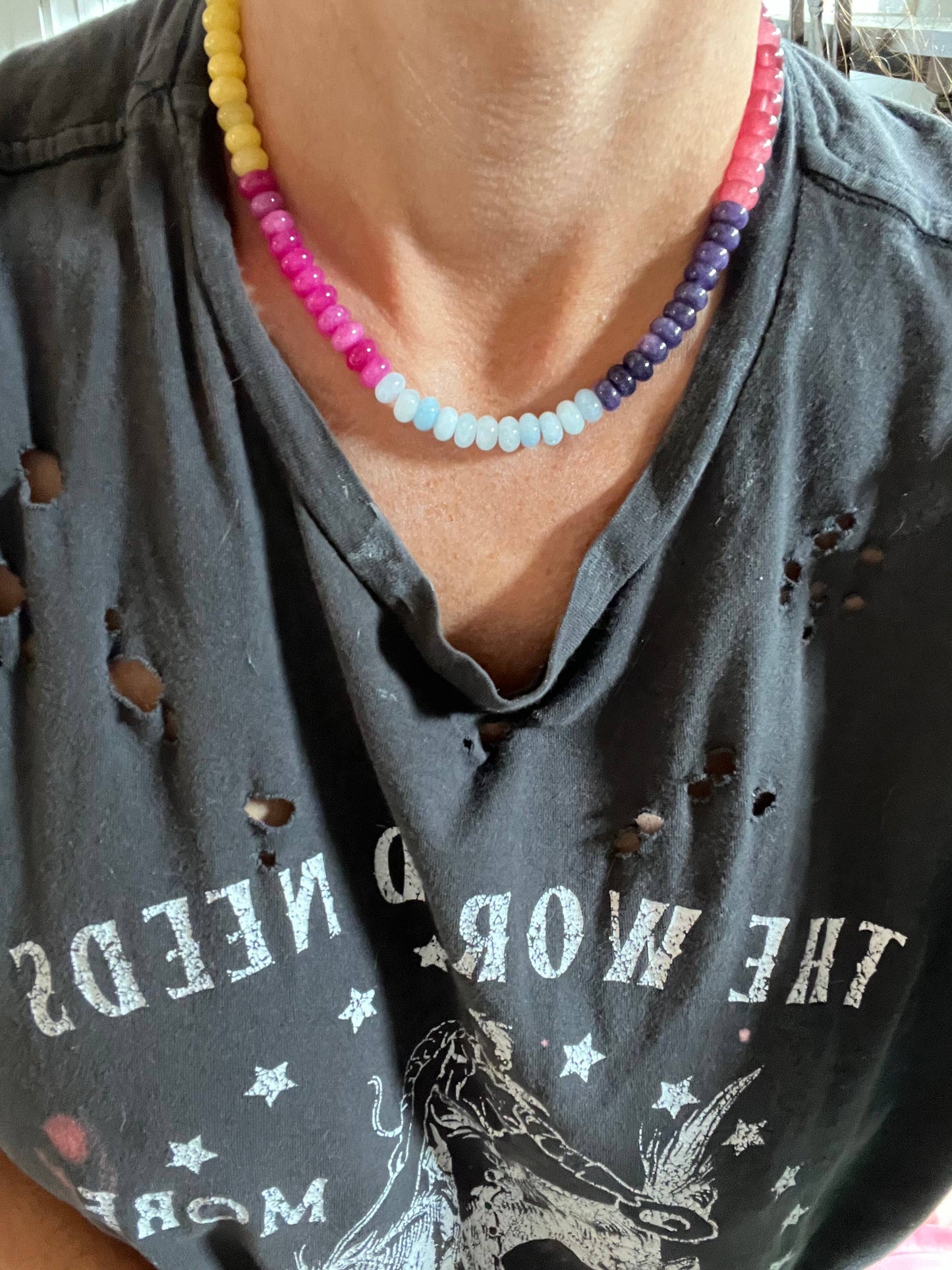 Lilly Gemstone Necklace 8mm - Green