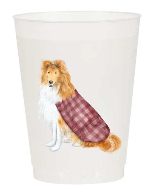 Her Majesty, Maroon Frosted Cups - 16 oz