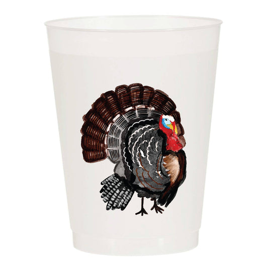 Turkey Thanksgiving Frosted Cups - Pack of 10