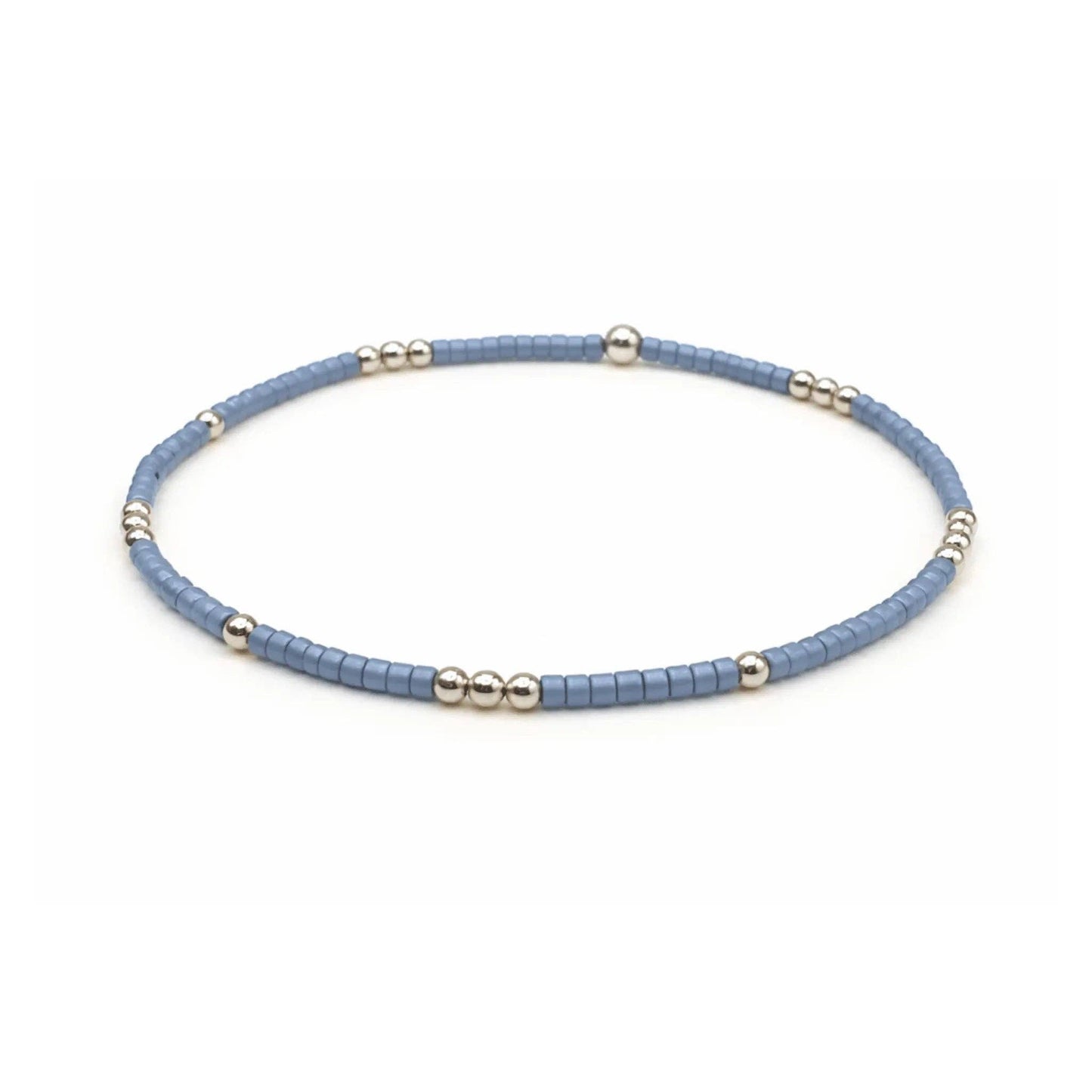 2mm Newport Denim Blue + Gold Filled Waterproof Bracelet - 6.5"
