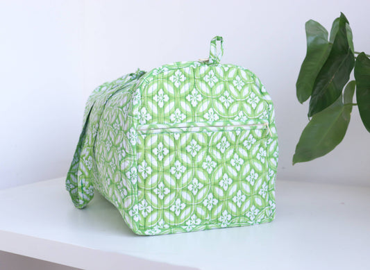 Floral Quilted Overnight Bag