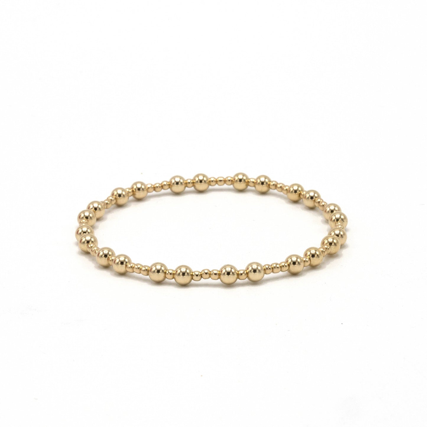 The Charleston 2x4 14k Gold Filled Beaded Bracelet - 6.5"