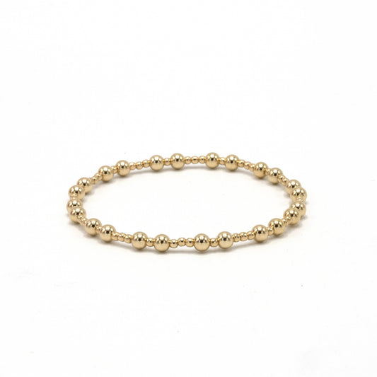 The Charleston 2x4 14k Gold Filled Beaded Bracelet - 6.5"