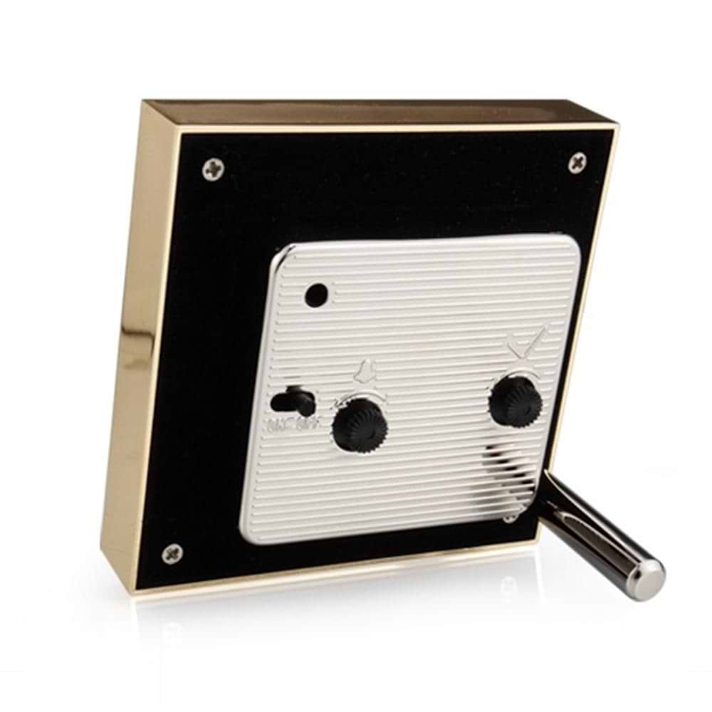 Square Alarm Clock - White & Gold