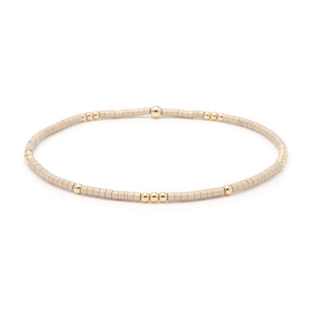 2mm Newport Golden + Gold Filled Waterproof Bracelet - 6.5"