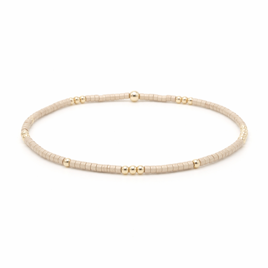 2mm Newport Golden + Gold Filled Waterproof Bracelet - 6.5"