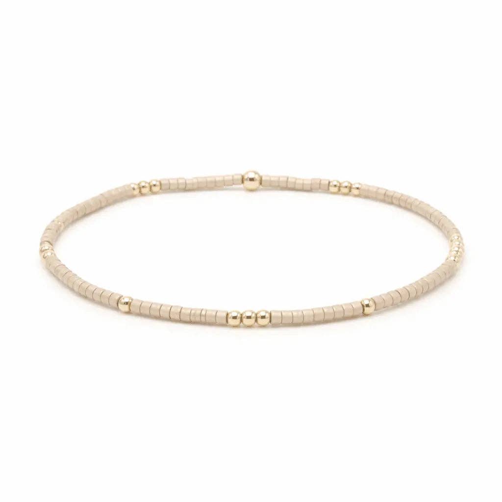 2mm Newport Golden + Gold Filled Waterproof Bracelet - 6.5"