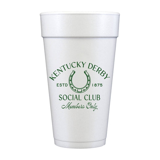 Kentucky Derby Social Club Foam Cups - Kentucky Derby
