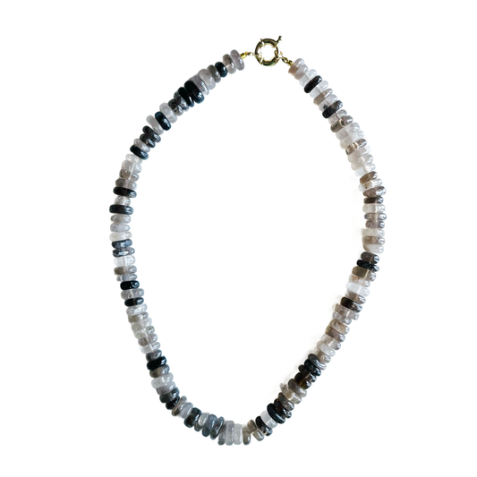 Isla Quartz Gemstone Necklace: Seaglass Green Quartz