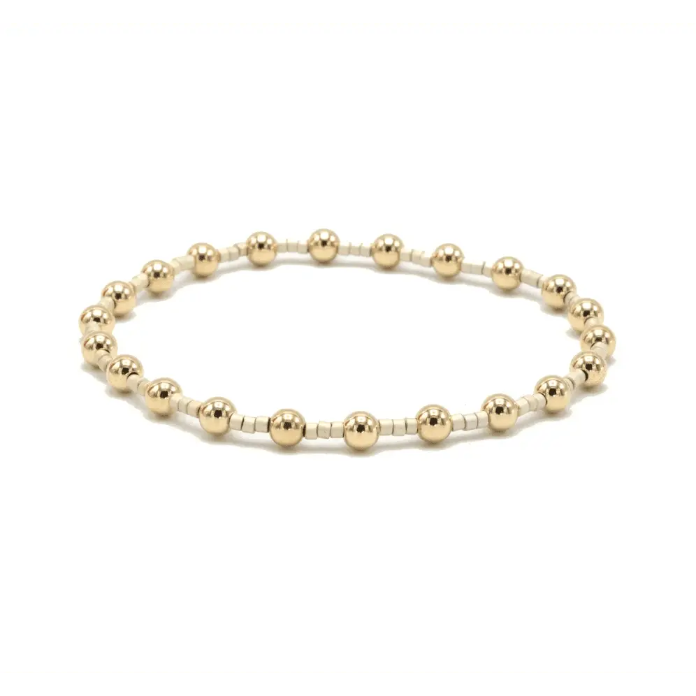 Coastal Champagne Newport Gold filled Waterproof Bracelet: 6.5"