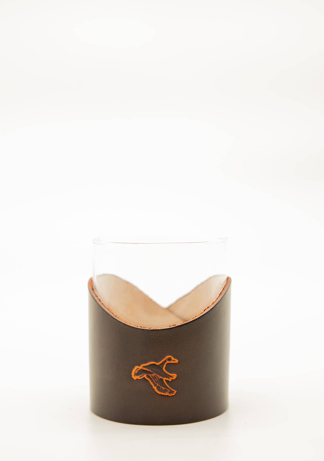 Leather Rocks Glass - Flying Duck