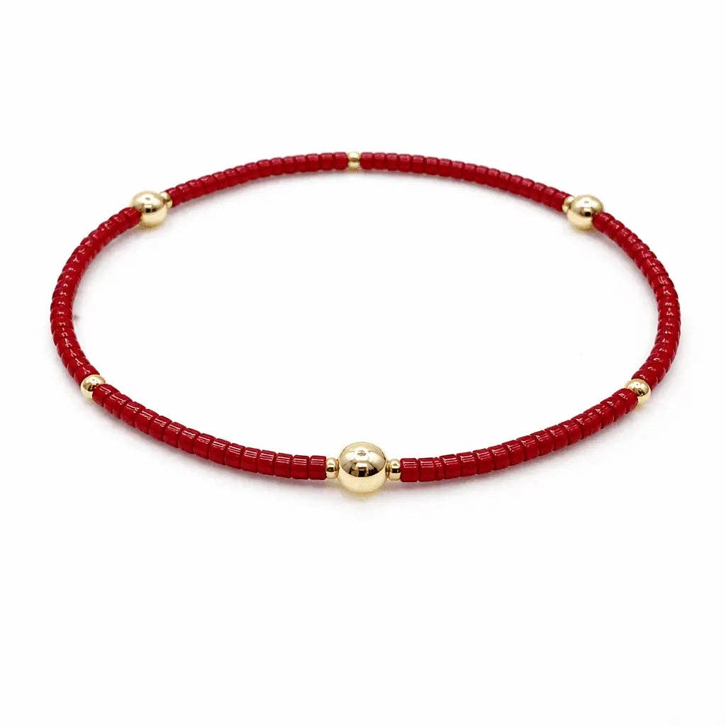 Game Day - Crimson & Gold Filled Bracelet