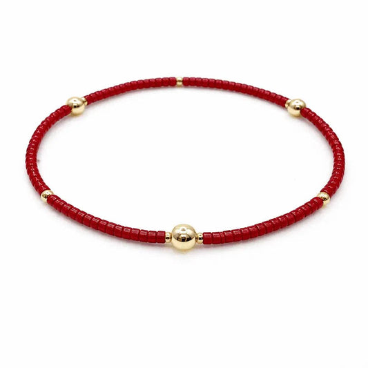 Game Day - Crimson & Gold Filled Bracelet