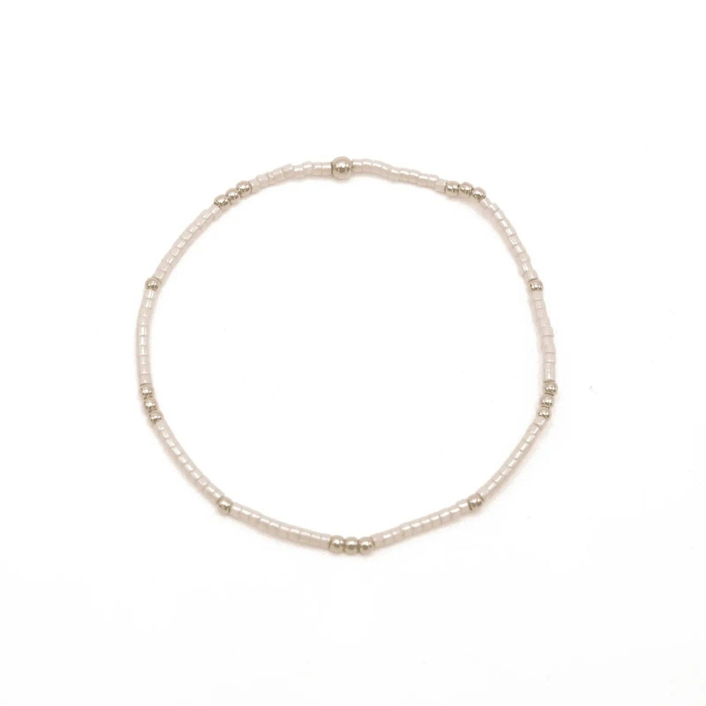 2mm Newport Palest Pink + Gold Filled Waterproof Bracelet - 7"