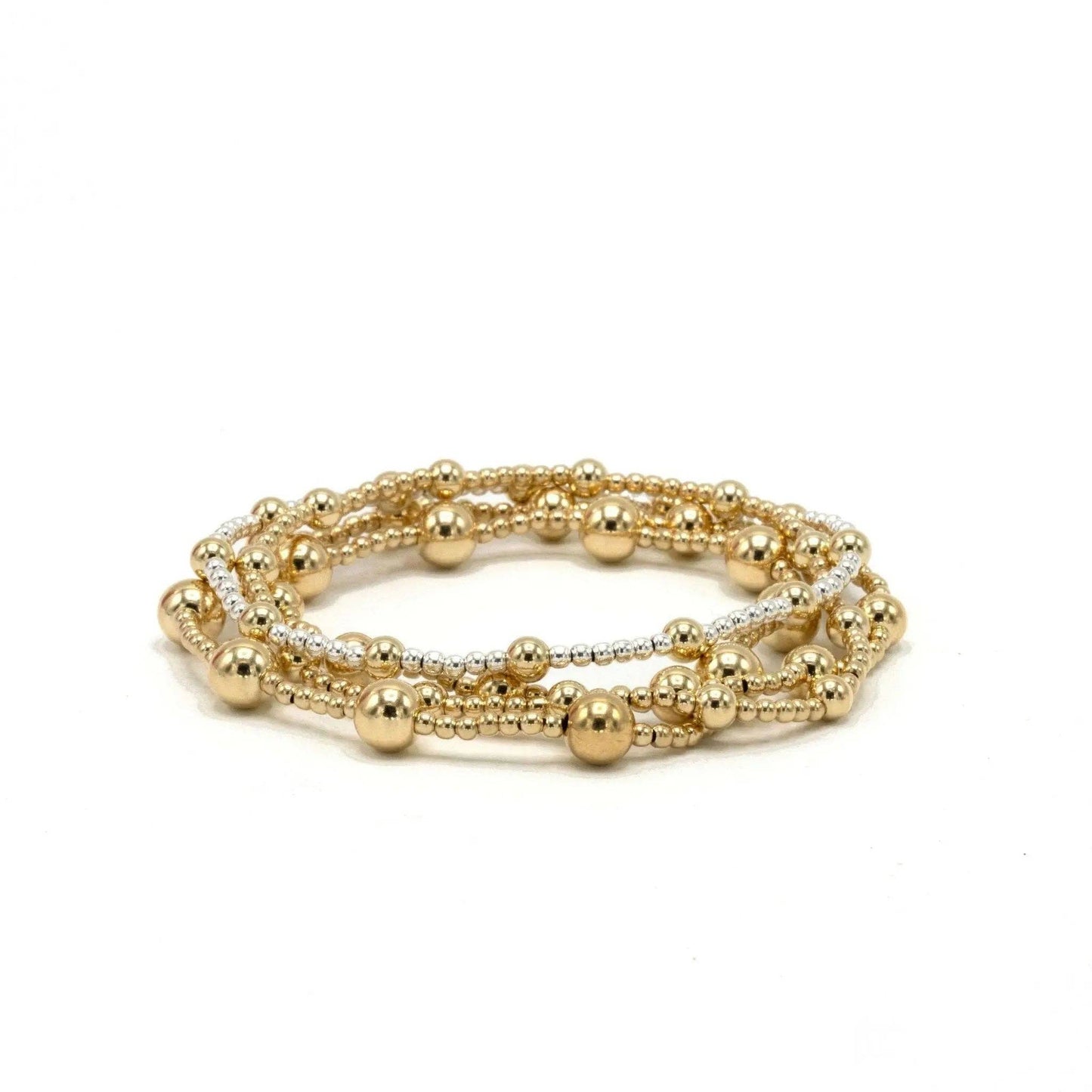 Malibu 2x4 14k Gold Filled Beaded Bracelet - 2mm4 / 6.5"