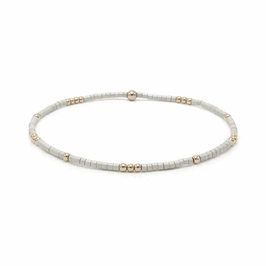 2mm Newport Champagne + Gold Filled Waterproof Bracelet - 6.5"