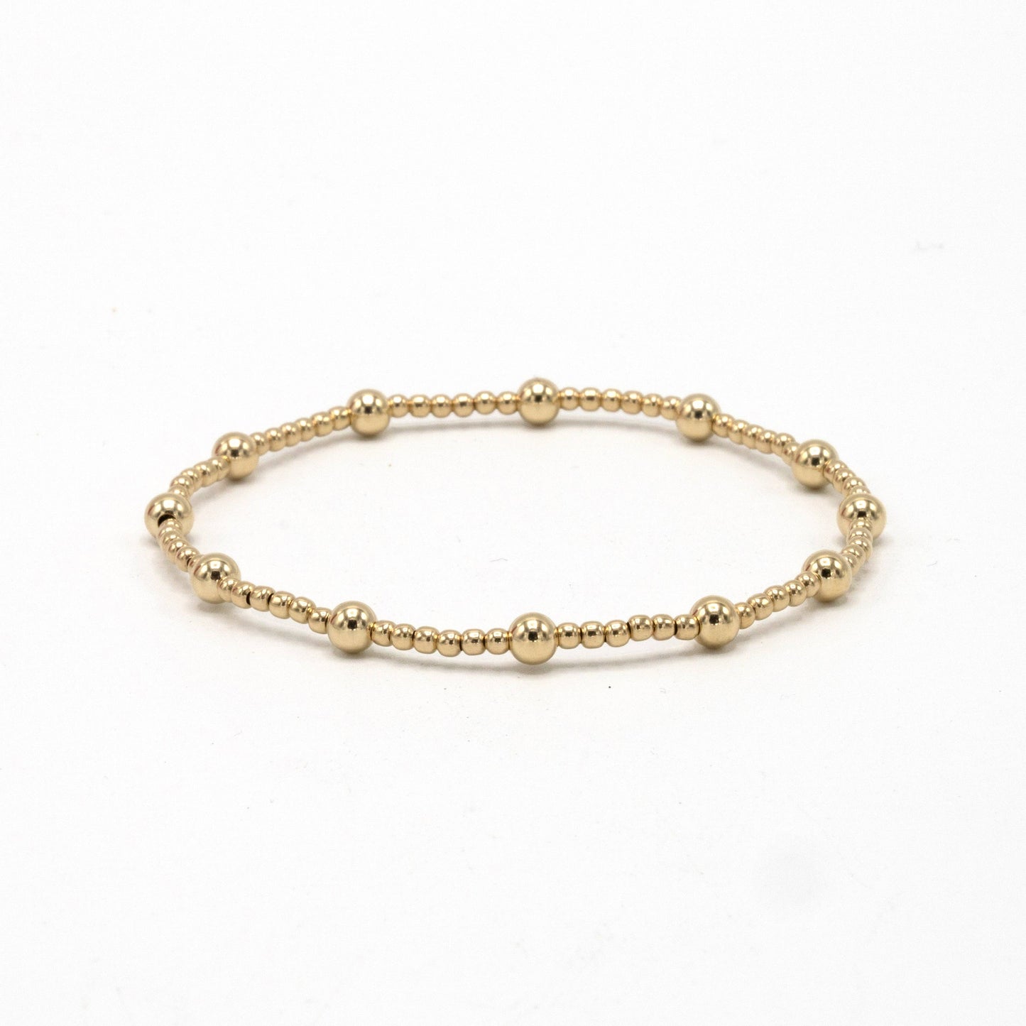 Malibu 2x4 14k Gold Filled Beaded Bracelet - 2mm4 / 6.5"